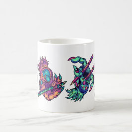 Monster Zeichne Hände Kaffeetasse
