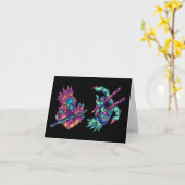 Monster Zeichne Hände Karte (Gelbe Blume)
