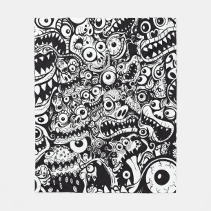 Monster zeichnen hässlich abstrakte, spöttisch beä fleecedecke