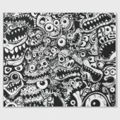 Monster zeichnen hässlich abstrakte, spöttisch beä geschenkpapier (Flach)