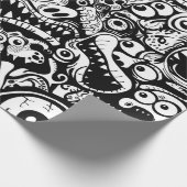Monster zeichnen hässlich abstrakte, spöttisch beä geschenkpapier (Ecke)