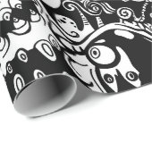 Monster zeichnen hässlich abstrakte, spöttisch beä geschenkpapier (Rolleneckpunkt)