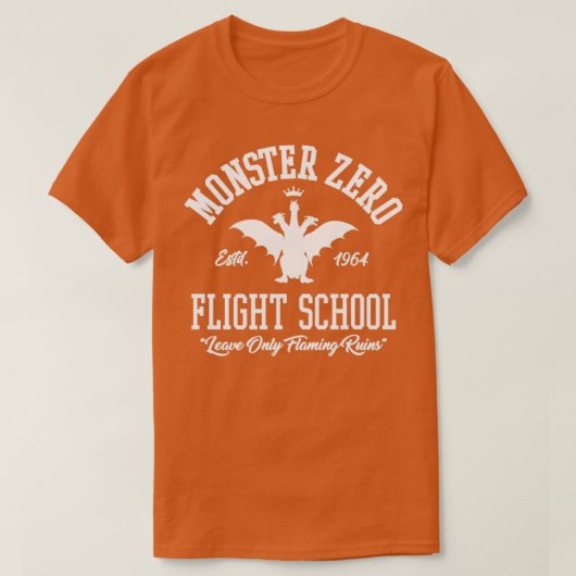 MONSTER ZERO FLUG SCHULE T-Shirt (Design vorne)