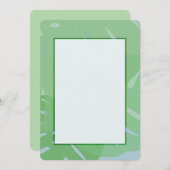 Monstera Abstrakt grüne Einladungen (Vorne/Hinten)