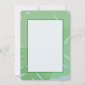 Monstera Abstrakt grüne Einladungen (Vorderseite)