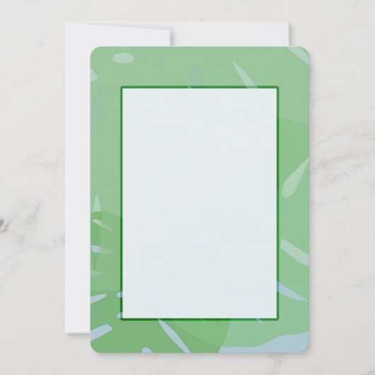 Monstera Abstrakt grüne Einladungen (Vorderseite)