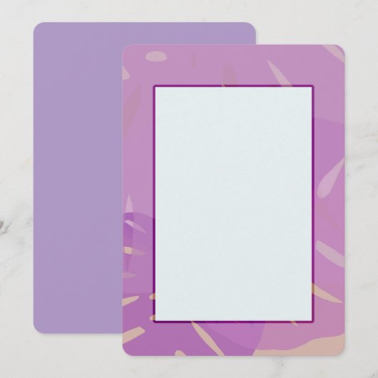 Monstera Abstrakte Einladungen (Vorne/Hinten)