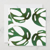 Monstera Adansonii Leaf Brautparty Green Einladung (Rückseite)