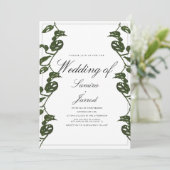 Monstera Adansonii Tropical Botanical Vine Wedding Einladung (Stehend Vorderseite)