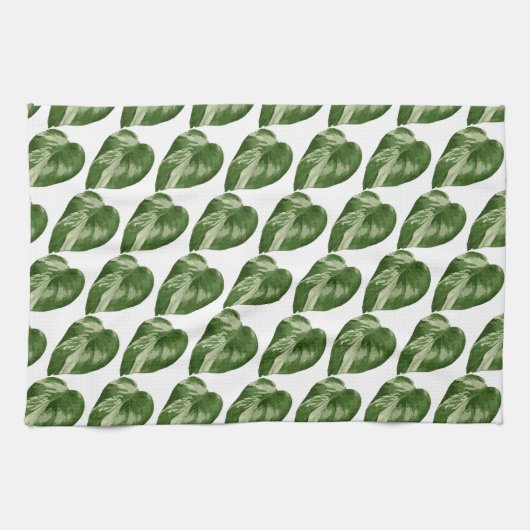 Monstera Albo Botanical Kitchen Towel Geschirrtuch (Horizontal)