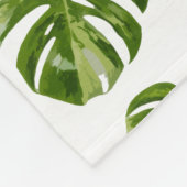 Monstera Albo Fleece Blanket (Ecke)