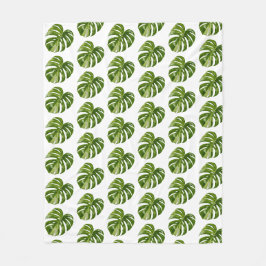 Monstera Albo Fleece-Decke Fleecedecke