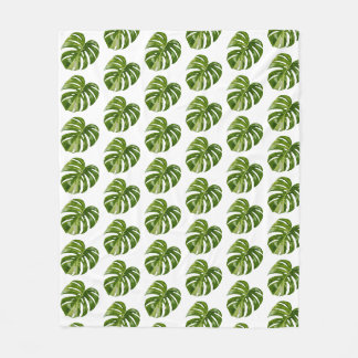 Monstera Albo Fleece-Decke Fleecedecke