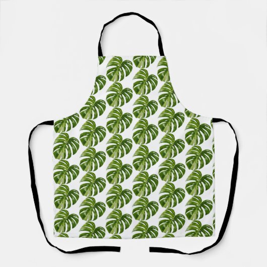 Monstera Albo Gardening Apron  Rare Houseplant Art Schürze (Vorderseite)