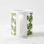 Monstera Albo Hero Leaf Mug — Rare Variegation Jumbo-Tasse (Rückseite)