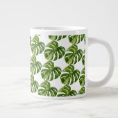 Monstera Albo Hero Leaf Mug — Rare Variegation Jumbo-Tasse (Rechts)
