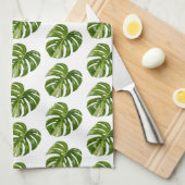 Monstera Albo Kitchen Towel Geschirrtuch (Viertel Falte)