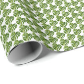 Monstera Albo Wrapping Paper Geschenkpapier (Rolleneckpunkt)