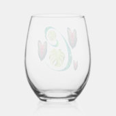 Monstera Alphabet "C" Weinglas Ohne Stiel (Rückseite)