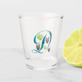Monstera Alphabet "D" Schnapsglas (Vorderseite)