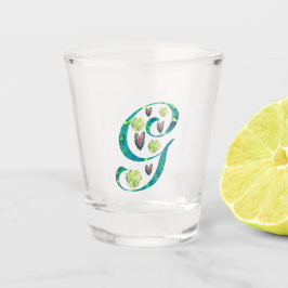 Monstera Alphabet "G" Schnapsglas