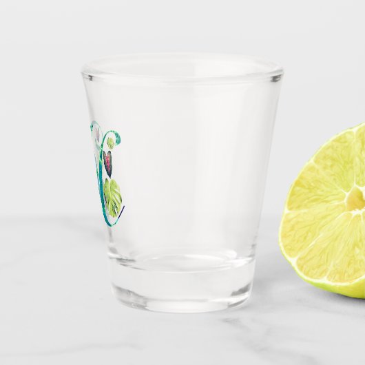 Monstera Alphabet "H" Schnapsglas (Rechts)