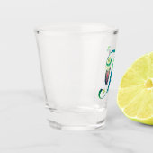 Monstera Alphabet "K" Schnapsglas (Links)