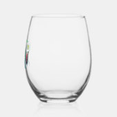 Monstera Alphabet "N" Weinglas Ohne Stiel (Links)