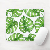 Monstera Aquarellmuster Mousepad (Mit Mouse)