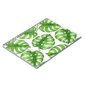 Monstera Aquarellmuster Notizblock (Linke Seite)