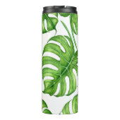 Monstera Aquarellmuster Thermosbecher (Rückseite)