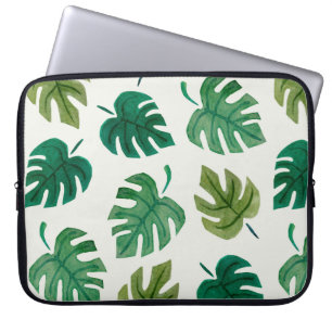 Monstera Aquarelltextur handgezeichnet nahtlos gr Laptopschutzhülle
