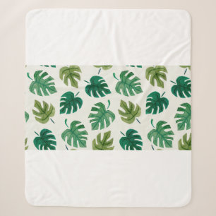 Monstera Aquarelltextur handgezeichnet nahtlos gr Sherpadecke