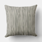 Monstera Art with Vertical Lines Kissen (Rückseite)