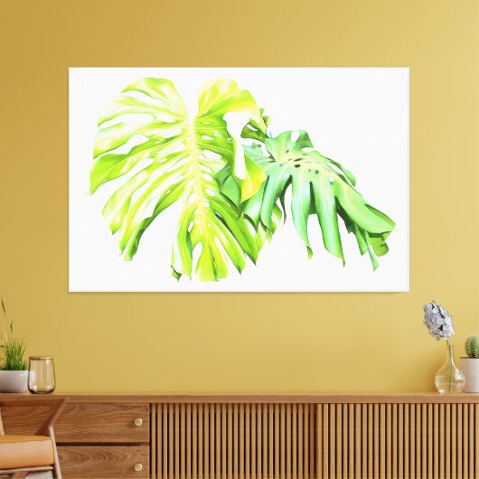 Monstera Artistic Leaf Study Leinwanddruck (Insitu (Wohnzimmer))