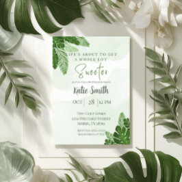 Monstera Baby Shower Invitation Tropical Greenery Einladung