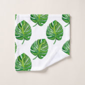 Monstera Badhandtuch Set (Waschlappen)