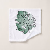 Monstera Badhandtuch Set (Waschlappen)