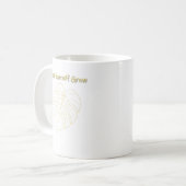Monstera-Blatt-Design. Lass Dich wachsen Kaffeetasse (Vorderseite Links)