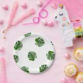 Monstera Blatt-Druck-tropischer PapierTeller (Party)