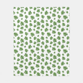 Monstera-Blatt-Flanelldecke Fleecedecke