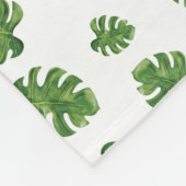 Monstera-Blatt-Flanelldecke Fleecedecke (Ecke)