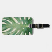 Monstera-Blatt Gepäckanhänger (Vorderseite horizontal)