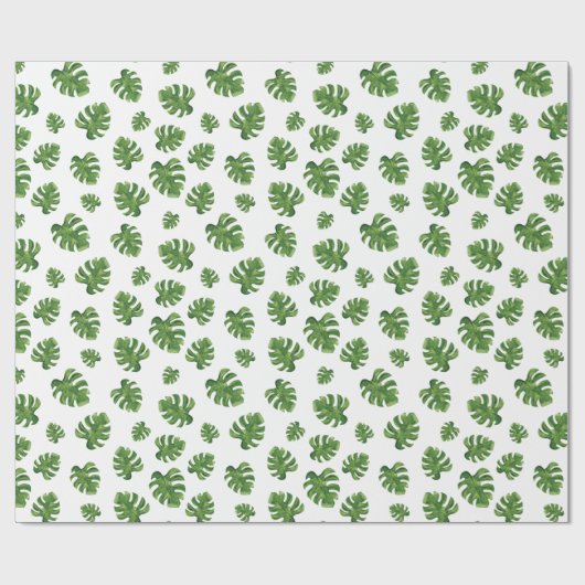 Monstera-Blatt-Geschenkpapier 76 cm x 1,83 m Geschenkpapier (Flach)