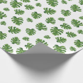 Monstera-Blatt-Geschenkpapier 76 cm x 1,83 m Geschenkpapier (Ecke)