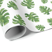 Monstera-Blatt-Geschenkpapier 76 cm x 1,83 m Geschenkpapier (Rolleneckpunkt)