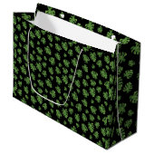 Monstera-Blatt-Geschenktasche Große Geschenktüte (Vorderseite Schrägansicht)