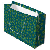 Monstera-Blatt-Geschenktasche Große Geschenktüte (Vorderseite Schrägansicht)