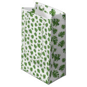 Monstera-Blatt-Geschenktasche Kleine Geschenktüte (Vorderseite Schrägansicht)