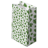 Monstera-Blatt-Geschenktasche Kleine Geschenktüte (Rückseite Schrägansicht)